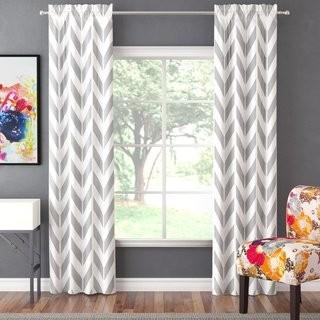 Zipcode Design Ruth Chevron Light Filtering Rod Pocket Curtain Panels (ZIPC4436_19188718_19188721) - 56" x 84" - 2 pcs