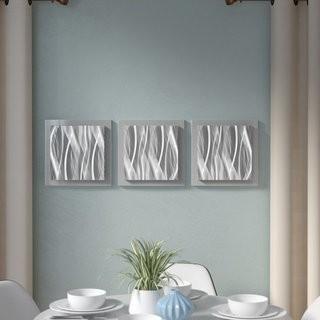 Orren Ellis 3 Piece Modern Essence Wall Decor Set (ORNE5226_24225079) - Metallic