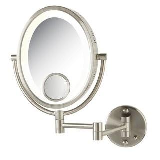 Jerdon Halo Wall Mount Lighted Mirror JED1045)