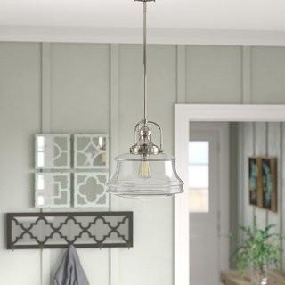 Laurel Foundry Modern Farmhouse Nadine 1-Light Schoolhouse Pendant LRFY2629_19291728) - Polished Nickel