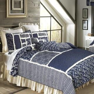 August Grove Bianca Quilt AGTG1660_23594391) - Queen - Blue