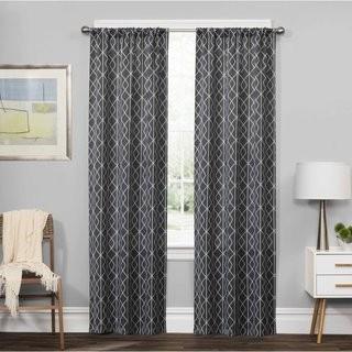 Ebern Designs Cogan Geometric Blackout Thermal Rod Pocket Single Curtain Panel EBDG4324_25598908_25598905) - Peacock Oclor - 37" x 84" - 4 Panels