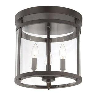 Alcott Hill Aldergrove 3-Light Flush Mount THRE3690_16322788) - Bronze