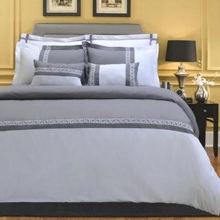 Willa Arlo Interiors Bousquet 7 Piece Reversible Duvet Cover Set WRLO7257_22804256_22804261) - Ivory/Taupe - Queen