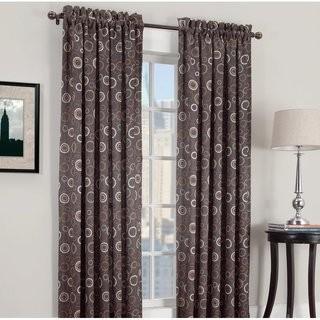 Sun Zero Genesis Geometric Room Darkening Rod Pocket Single Curtain Panel SUNZ1022_14261091_14261088) - Red Color - 4 Panels