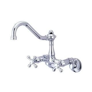 Kingston Brass Vintage Double Handle Wall Mount Kitchen Faucet KBBB3426_11178639) - Chrome Finish