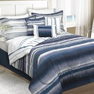 Longshore Tides Yarra 7 Piece Comforter Set (LNTS2395_22408378) - Queen - Blue