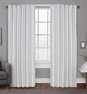 Exclusive Home - Hidden Tab /Rod Pocket - 52" x 84" - White