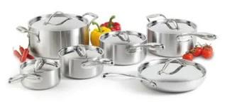 Lagostina - Academy -Clad - 12pcs set - (6 Pots, Missing 3 Covers)