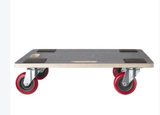 MOVE IT Premier Series 25 5/8" x 11 3/16" Rectangle Movers Dolly, Non Slip Top, 3" Durable PU Casters & 529lbs Capacity-CB11-114