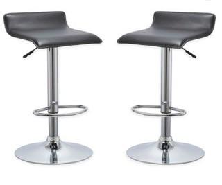Black & Brass - Bar Counter Stools - set of 2 - 63446.00BLK
