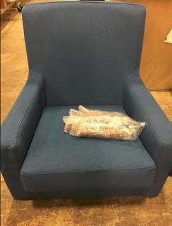 Blue Fabric Arm Chair