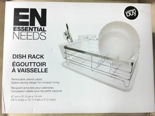 EN Essential Needs - Dish Rack w/Removable Utensil Caddy - 18"  x 12"