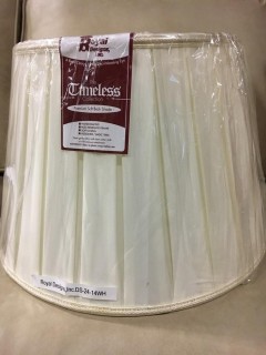 Royal Designs Timeless 14.5 Silk/Shantung Empire Lamp Shade (RDES1889_18137001) White/Off White