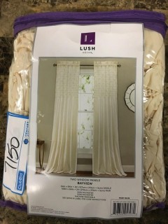 Pocket Pole Semi-Sheer Bayview - Panels- Ivory - 54" x 84" 