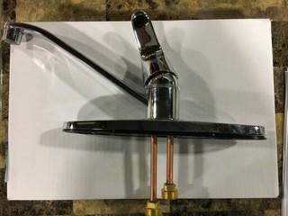 Polished Nickel - Lever Handle Kitchen Faucet - Chrome - (9-23)