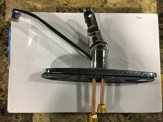 Polished Nickel - Lever Handle Kitchen Faucet - Chrome - (9-21)