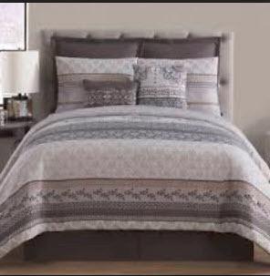 Bungalow Rose Parris Jacquard 8 Piece Comforter Set (AAUB2495_27269639) - King Grey