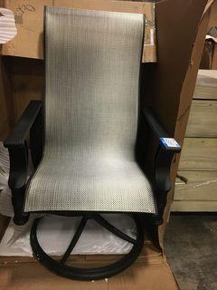 Wooda Swivel Rocker Patio Chair - Blk /Grey