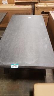 78" Metal Top - Wood Base Dining Table - Dk Grey?
