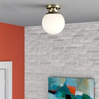 Wrought Studio Rosemont 1-Light Semi Flush Mount (VRKG7347)- Gold