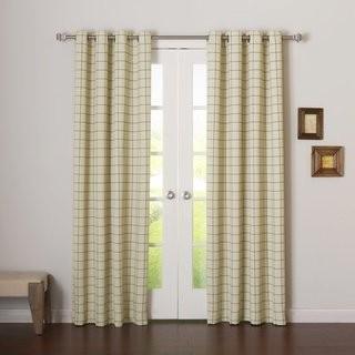 Best Home Fashion, Inc. Plaid & Check Room Darkening Grommet Curtain Panels (BEHF1103_14978074_14978076) 52"x84"