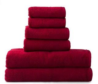 Carefree Comforts Quick Dry 6 Piece Towel Set Fuschia