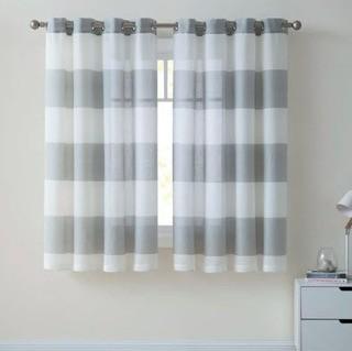 VCNY Home August Curtain Panel- Grey/ 54"x63"/ Set of 2