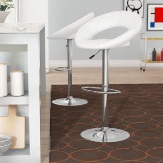 Wade Logan Peralta Adjustable Height Swivel Bar Stool (WADL5836_17694491) - Blk