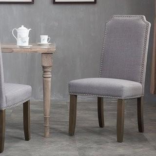 Darby Home Co Robbe Upholstered Dining Chair (DRBH3792_25442412) - Set of 2 - Grey