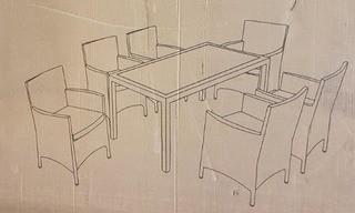 Barn Garden - Blk /Glass - Patio Table - N16BL-D