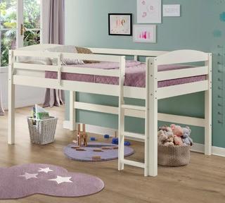 Walker Edison - Solid Wood - Low Loft Twin Bed - BWSTOLLWH