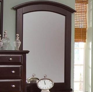 Bb4-443 Vaughan Bassett Furniture Hamilton/franklin - Merlot Vanity Mirror - Merlot
