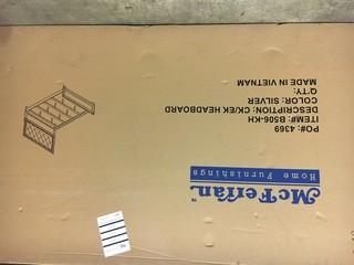 Mc Ferran Home Furnishings - B506-KH - Headboard - Silver-KING