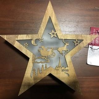 Gluckstein Home-Pre Lit Wooden Star-Floor Display