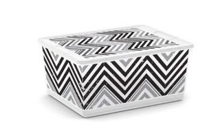 Urbin- Chervon Zigzag 5L (11.4"x7.2"x5.1") Storage Container-Missing Lid