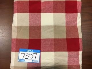 Red/Beige Plaid Table Cloth