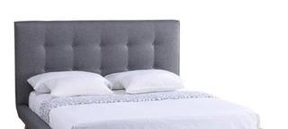 Baxton Studio - BBT- 6537 - Grey - King Headboard