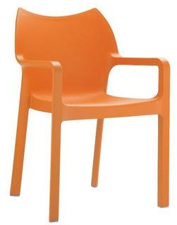 Zipcode Design Hinnenkamp Stacking Patio Dining Chair (ZPCD6392_29477163) - Orange - Set of 4