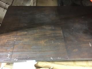 Double Pedestal Wood Dining table - Rustci Finish - Minor Scratches