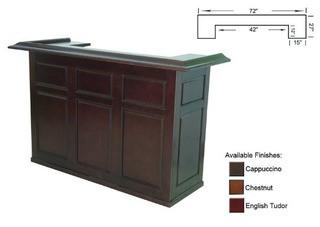 Ram Game Room 72" Dry Bar / Option al Fridge Pocket - DBar72 GN