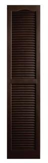 Alpha Shutters Exterior 14 x 59" Louvered Shutter" ALPH1013_10278026) - Brown