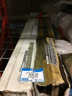 Lot (2) Boxes Weathered Wall Boards - Washed White & Rustic Oak