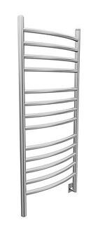 Svelte Rounded 40 inch Hardwired Electric Towel Warmer and Drying Rack in Brushed Stainless Steel