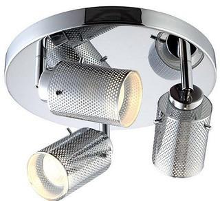 Hampton Bay Lincoln 3-Light Ceiling/Wall Light Fixture in Chrome