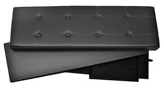 FHE 45-inch Folding Storage Bench in Black 