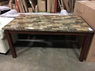 Coaster Dining Table - 34" x 38" - Cherry Legs w/ Lacquered finish Top