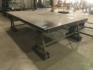 10' X 6' Steel Shop Built Table **LOCATED IN INNISFAIL**