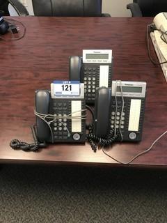 Panasonic Phone System w/ (4) Handsets, Panasonic KX-TDA30 Hybrid IP-PBX CPU and UPS- Located in Locker Rooms in Shop **LOCATED IN INNISFAIL**