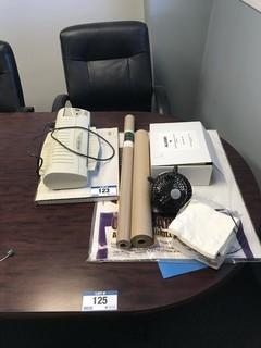 Lot of Asst. Office Supplies Including Laminator, Fan, etc.**LOCATED IN INNISFAIL**